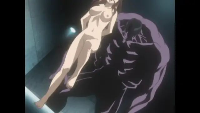 A naked woman with long hair is being held up against a wall by a large, muscular, dark-skinned male character with purple accents. Screenshot from Cambrian - Episode 1