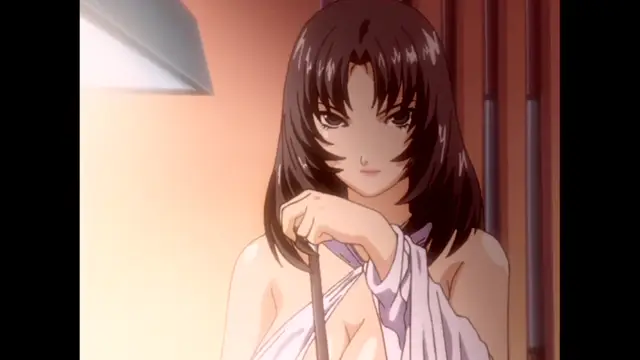 A woman with long black hair is partially draped in a white cloth, looking towards the camera with a neutral expression in a softly lit room. Screenshot from The Immorals - Episode 1